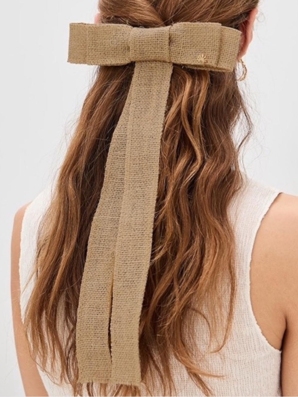 Lele Sadoughi Raffia Jane Bow Barrette